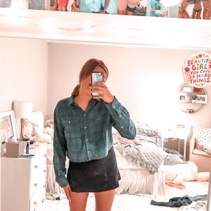 cropped green flannel!!